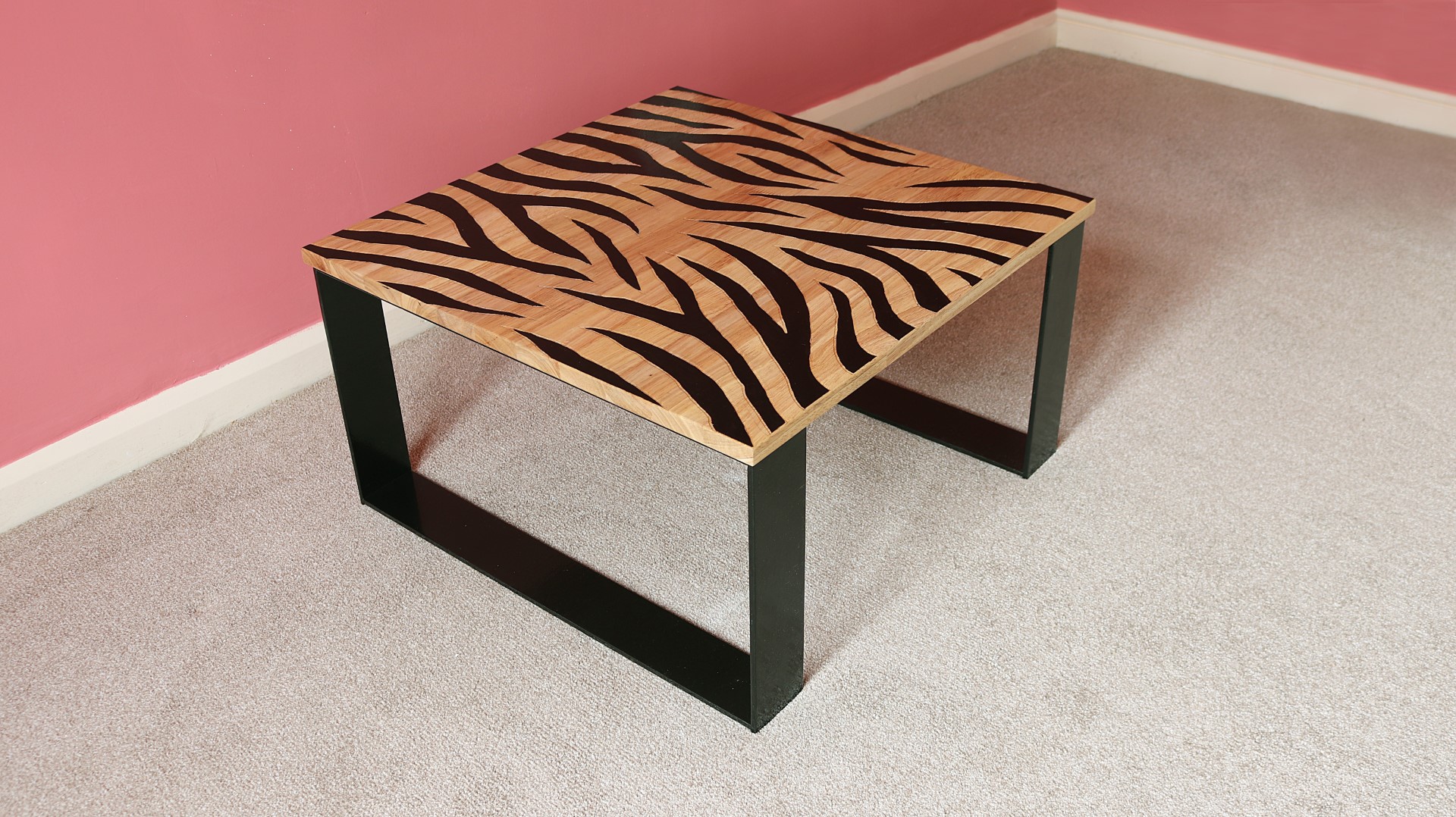 Animal Print Coffee Table Rag 'n' Bone Brown UK Woodworking and